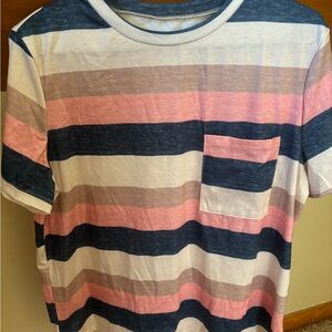 SHEIN stripe short sleeve with pocket